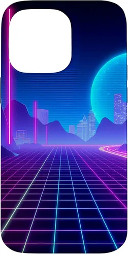 Vista 21 de Vaporwave Aesthetic Synthwave Retrowave 80s 90s Art Case for iPhone 16