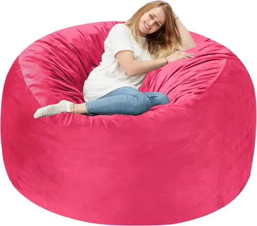 Vista 88 de Homguava - Sillón puff de 3 pies Sillón estilo puff grande de 3 pulgadas con relleno de espuma viscoelástica, sofá suave con funda de terciopelo