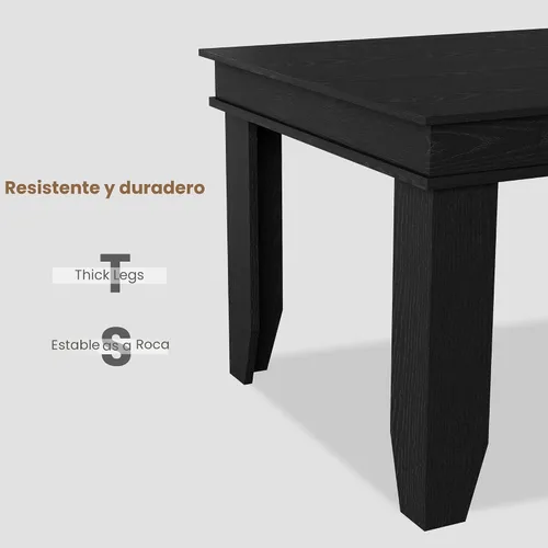 Vista 7 de GarveeHome Farmhouse - Mesa de comedor para 4-6 personas, mesas de cocina de 63 pulgadas de largo