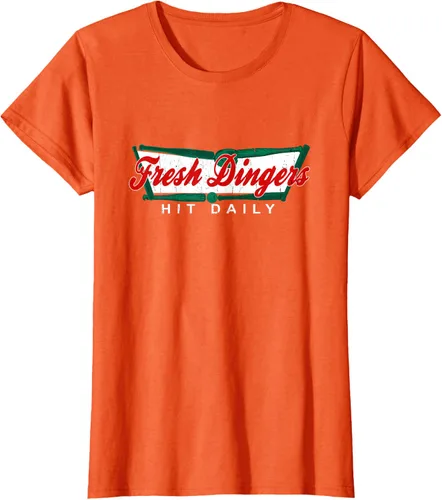 Vista 44 de Camiseta divertida de béisbol y softbol Don't Bunt Hit Fresh Dingers, Negro