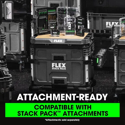 Vista 3 de FLEX STACK PACK Sistema de Almacenamiento Caja de Herramientas con 2 Cajones - FS1106