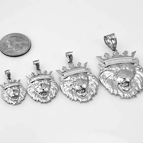 Vista 4 de LA BLINGZ Colgante de plata de ley rey león SMLXLXL Metal