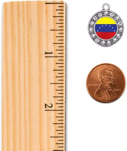 Vista 2 de Inspired Silver - Abalorio circular de plata para pulsera con circonita cúbica