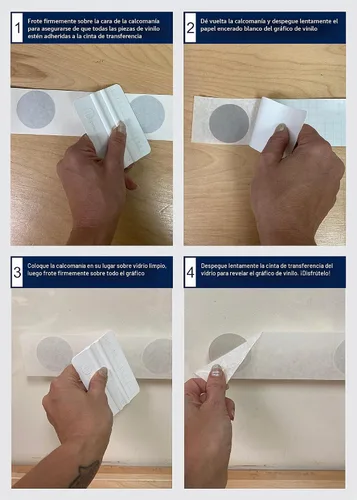 Vista 7 de Marcadores de distracción - Pegatinas de concientización para puertas (círculos)