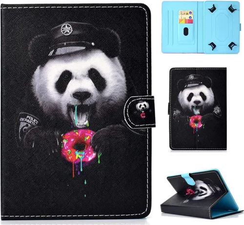 Vista 32 de Funda universal para tablet de 7 pulgadas, piel sintética [ranuras para tarjetas], cubierta magnética, para Samsung Galaxy Tab E/Tab A 7.0, Fire 7