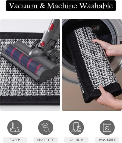 Vista 7 de PADOOR Tapetes de cocina para piso, alfombras de cocina antideslizantes, lavables, medio círculo, alfombra para fregadero de cocina, alfombra