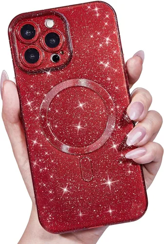 Vista 31 de LoeoeL Funda para iPhone 12 con Purpurina Compatible con Magsafe, Femenina Linda Brillante Magnética Mag Safe Bonita Funda para Teléfono