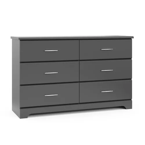 Vista 17 de Storkcraft Brookside Cómoda de 2 cajones con cambiador encima (negro) – Certificado Gold GREENGUARD, cómoda de cajones y cubos fácil de combinar