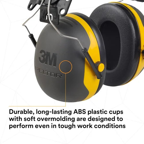 Vista 8 de 3M PELTOR - Orejeras de protección auditiva, Serie X X2P3E, estilo gorra con casco duro adjunto, protección contra el ruido NRR 24 dB, paquete
