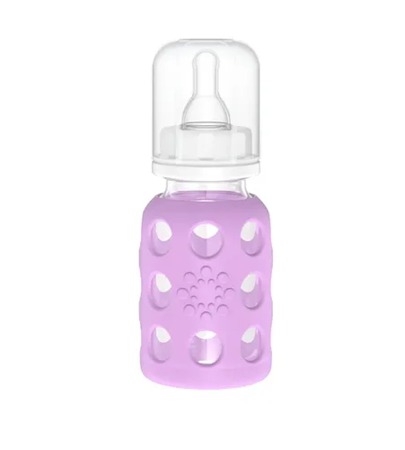 Vista 13 de Lifefactory Biberón de vidrio con pezón de etapa 1 y melón protector de silicona, 4 onzas