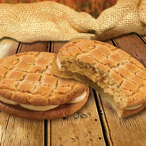 Vista 2 de Little Debbies Galletas de crema de mantequilla de maní, paquete de 12 unidades, 2.5 pulgadas de diámetro