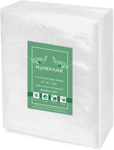 Vista 12 de Bolsas selladoras al vacío, 7 cm*10 cm, 100 piezas, diseño precortado de alta resistencia, grado comercial, bolsa sellable para alimentos apta