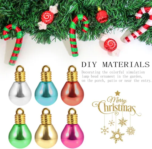 Vista 5 de Bolas de Navidad, 100 unidades, mini adornos de bolas, bolas para árbol de Navidad, bolas colgantes, bolas coloridas para árbol de Navidad, bola