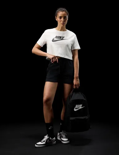 Vista 5 de Nike Adult Classics Heritage Mochila (25L, 23L o 6L) Hombres y Mujeres Negro/Negro/Blanco
