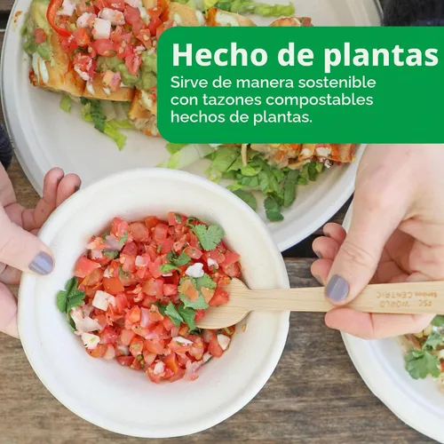 Vista 6 de World Centric Cuencos de papel compostables, 11.5 onzas (paquete de 20)