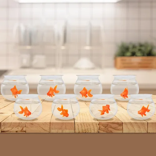 Vista 6 de 12 piezas de peces artificiales falsos para acuario, pecera de peces, terrario, decoración flotante en movimiento, adorno de pez dorado de plástico