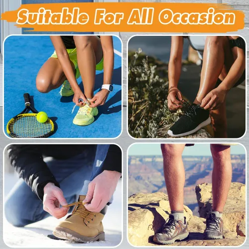 Vista 6 de Cordones redondos para zapatos deportivos para adultos, cordones atléticos, cuerdas para botas de zapatos, cordones para botas, cordones de zapatos