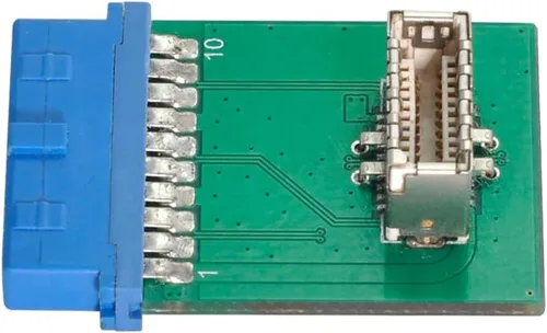 Vista 7 de xiwai USB 3.1 Panel frontal Socket Key-B Tipo-E a USB 3.0 20Pin Header Adaptador de extensión macho para placa base