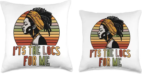 Vista 3 de Locs Afro Dreadlocks Love Natural Beauty Hair It's the Locs for Me Afro Hair - Almohada negra americana africana, 16 x 16 pulgadas, multicolor