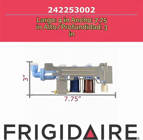 Vista 4 de Válvula de agua original Frigidaire 242253002