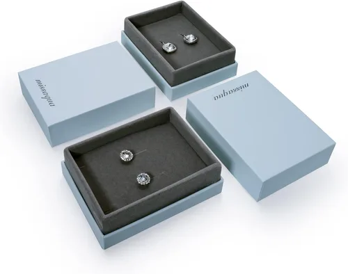 Vista 6 de Aretes de cristal Swarovski para mujer, redondos, con cierre de palanca, aretes perforados, joyas para ella