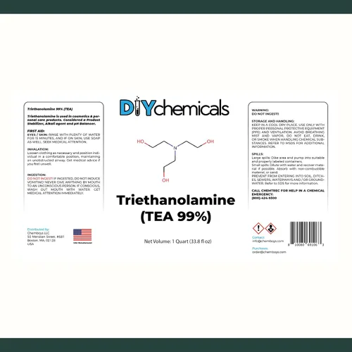 Vista 4 de DIYChemicals Trietanolamina 99% 1 cuarto de galón (32 fl oz)