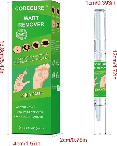 Vista 2 de Removedor de verrugas suave para niños y adultos - Tratamiento sin dolor de maíz y callos para manos y pies, bolígrafo de precisión de 0.1 fl oz