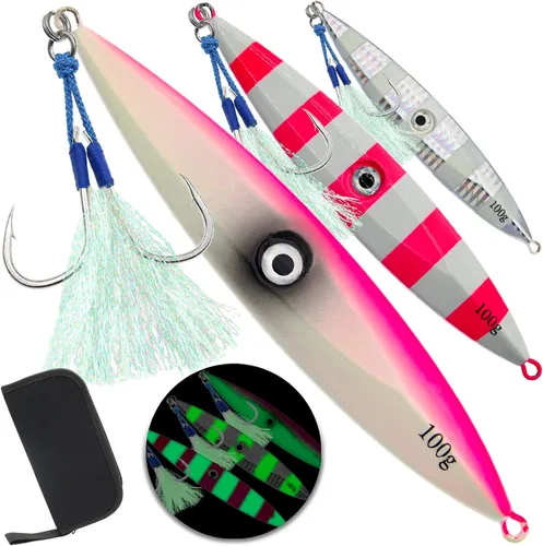 Vista 12 de Plantillas de pesca verticales de agua salada, cuchara de jigging vertical, señuelos de atún de pesca, señuelos artificiales de pesca para atún