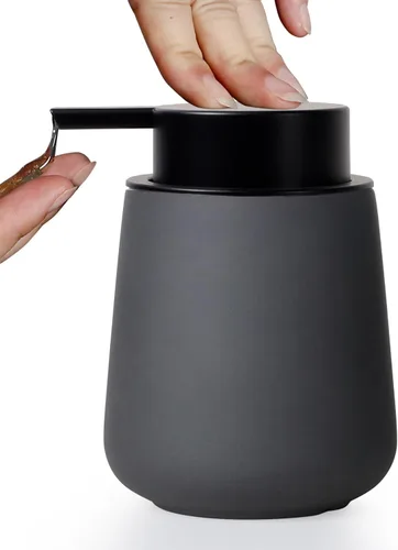 Vista 12 de INGOFIN Dispensador de Jabón de Cerámica Espumoso - Dispensador de Jabón de Mano de 12oz de Espuma para Baño, Dispensador de Platos Moderno