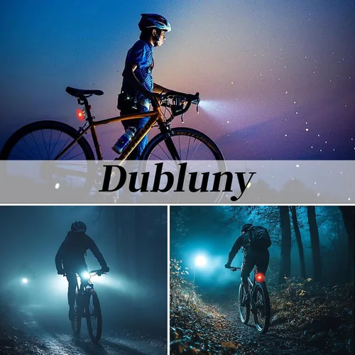 Vista 6 de Bike Lights Front and Back for Night Riding Safety,Super Bright Headlight and Red Rear Tail,IP65 Waterproof USB Charging,with 8 Ultra-Bright LED