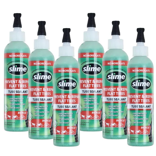 Vista 8 de Slime 10204 Sellador de reparación de pinchazos de tubo de bicicleta con bomba, prevención y reparación, adecuado para todas las bicicletas, botella
