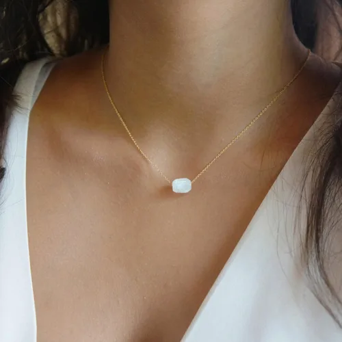 Vista 3 de Collar de cristal curativo de cornalina natural, collar de ansiedad terrosa y curación