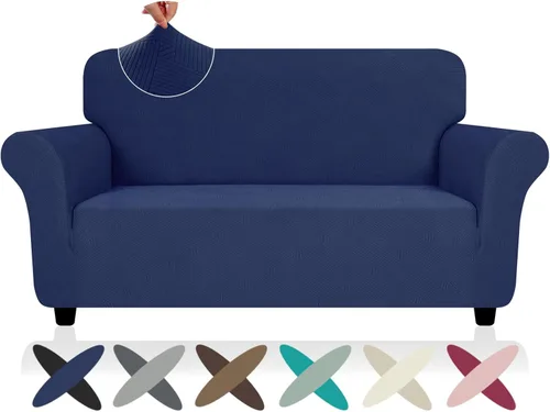 Vista 51 de ZNSAYOTX Funda súper elástica para silla (30"-47"), nuevas fundas de silla a rayas para sala de estar, aptas para perros y mascotas, protector
