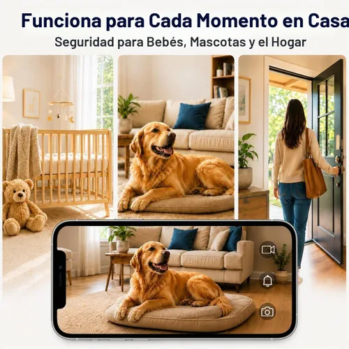 Vista 7 de Cámaras de 3MP para seguridad del hogar-exterior/interior, 5G/2.4G WiFi