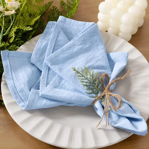 Vista 19 de Servilletas de tela de otoño, lavables, reutilizables, de lino, boda, fiesta, hogar, decoración de mesa Beige Set of 4 Bulk Cotton Napkins 17"x17