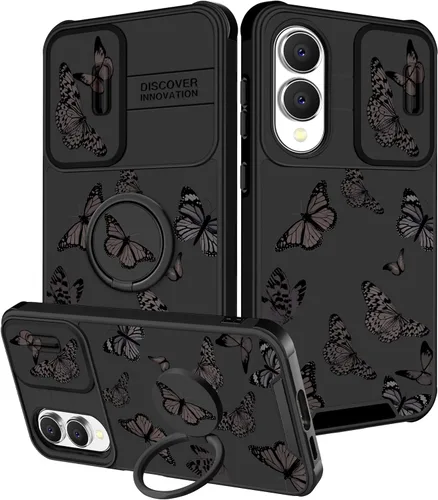 Vista 225 de Funermei para Samsung Galaxy Z Flip 4 Funda - Funda de Teléfono Bonita para Mujeres y Niñas con Mariposas Bonita Estética Femenina Diseño
