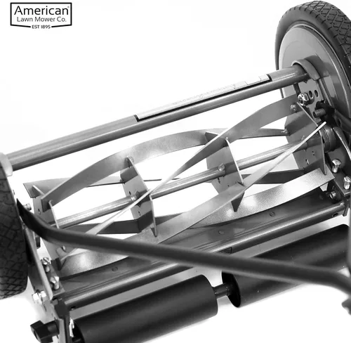 Vista 64 de American Lawn Mower Company 1204-14 Cortacésped de carrete de empuje de 4 hojas de 14 pulgadas, color rojo