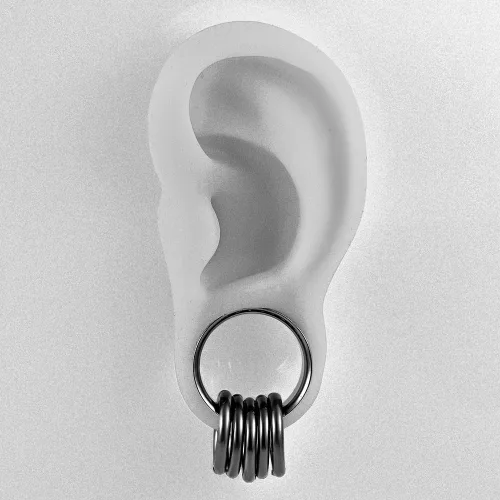 Vista 6 de DOEARKO 2 tapones para los oídos de acero inoxidable 316, túneles a juego, anillos de nariz, estiradores, piercings corporales, joyería