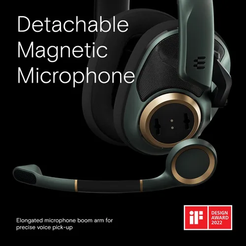 Vista 3 de EPOS Audio H6PRO - Auriculares acústicos abiertos para juegos (color verde carrera)