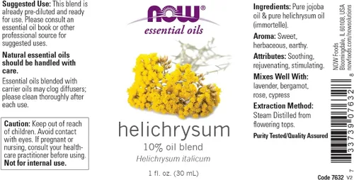 Vista 2 de Aceite de helichrysum 10% Blend Now Foods 1 fl oz Oil Pack de 2