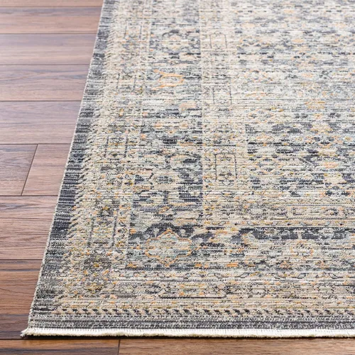 Vista 3 de Livabliss x Becki Owens Margaret Alfombra de Pasillo Vintage Lavable para Exteriores, 2'7" x 7'3", Gris/Carbón, (7' y menos)