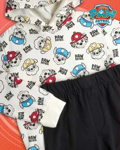 Vista 6 de Nickelodeon Conjunto deportivo de Paw Patrol para niños, 2 piezas de sudadera con capucha de vellón, pantalones deportivos - Conjunto deportivo