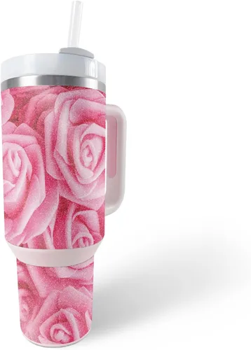 Vista 7 de MightySkins - Vaso con purpurina brillante compatible con Stanley The Quencher H2.0 FlowState de 40 onzas, morado sólido, acabado protector
