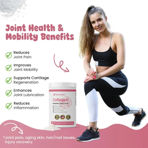 Vista 5 de Polvo de péptidos de colágeno – Suplemento de colágeno sin sabor para mujeres y hombres – 0.71 oz de proteína de colágeno hidrolizada tipo I y III