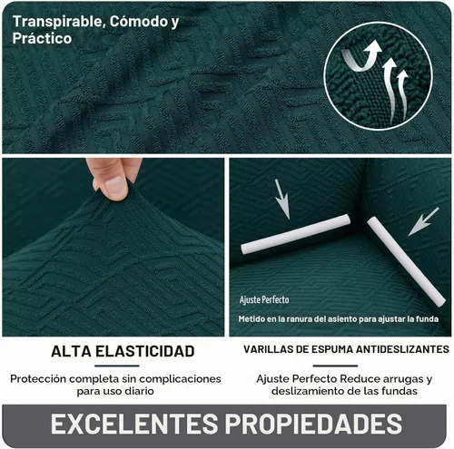Vista 4 de XINEAGE Fundas para Sofá Seccional de Alta Elasticidad, 2 Piezas, Forma de L, Funda de Sofá con 2 Fundas de Almohada, Fundas Deslizantes para Sofá