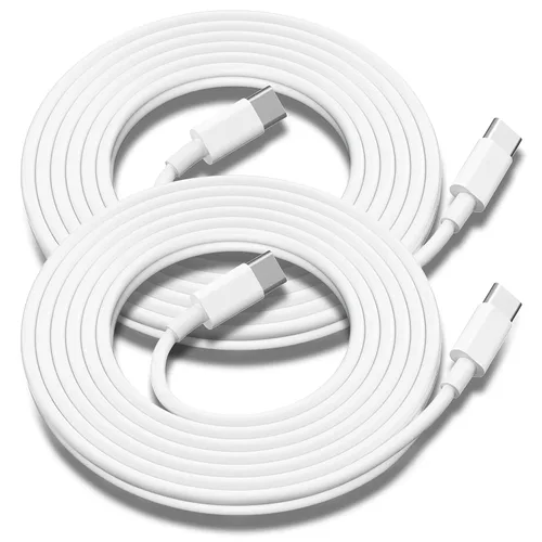 Vista 13 de Paquete de 2 cables de carga USB C a USB C de 3 pies y 60 W, cable de carga rápida tipo C a tipo C, para iPhone 16 E/17/Air/15/Pro/Plus/Pro Max