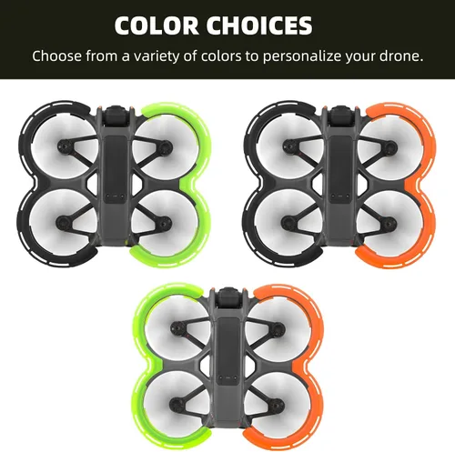 Vista 8 de BRDRC Avata 2 accesorios protectores de parachoques, protector de hélice protector de cardán protector de anillo anticolisión para DJI Avata 2 Fly