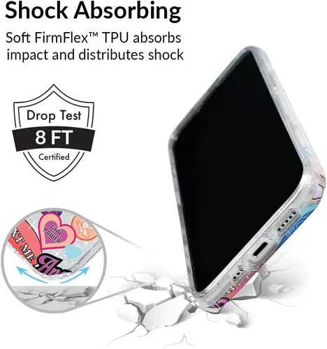 Vista 3 de VELVET CAVIAR Funda para iPhone 13 Pro Max, probada en caídas de 10 pies, purpurina transparente Bratz