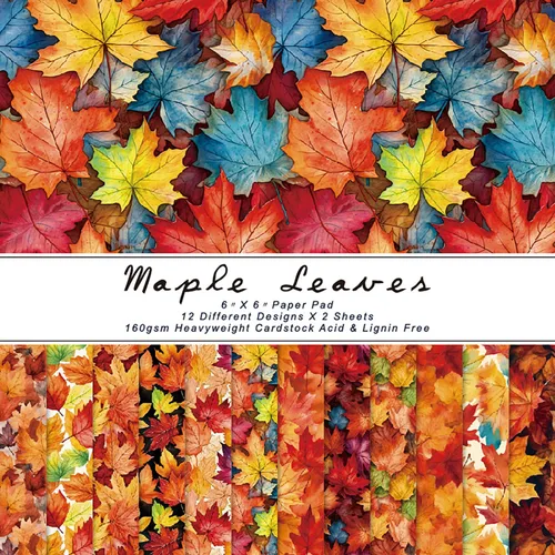 Vista 25 de YASMEN Bloc de papel para álbum de recortes de Navidad, 6 x 6 pulgadas, cartulina de una sola cara para hacer tarjetas, diarios, planificador