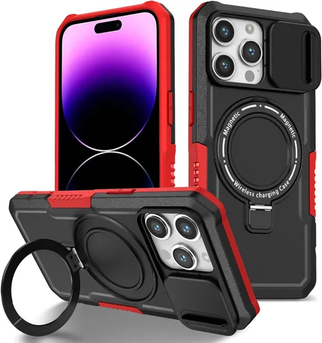 Vista 48 de Funda magnética para iPhone 11, soporte de anillo con ventana corrediza, funda protectora mate a prueba de golpes para iPhone 11 6.1, fundas